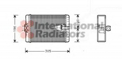 VAN WEZEL 30006313 -  Теплообменник, отопление салона